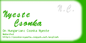 nyeste csonka business card